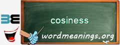 WordMeaning blackboard for cosiness